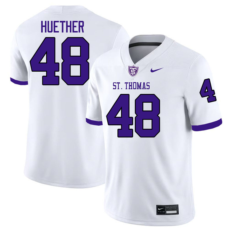 St. Thomas-Minnesota Tommies #48 Elliot Huether College Football Jerseys,Uniforms-White